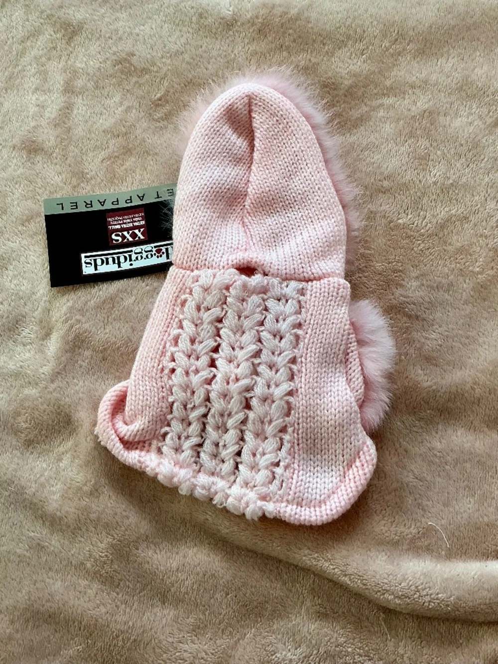 Doggiduds pink faux fur sweater